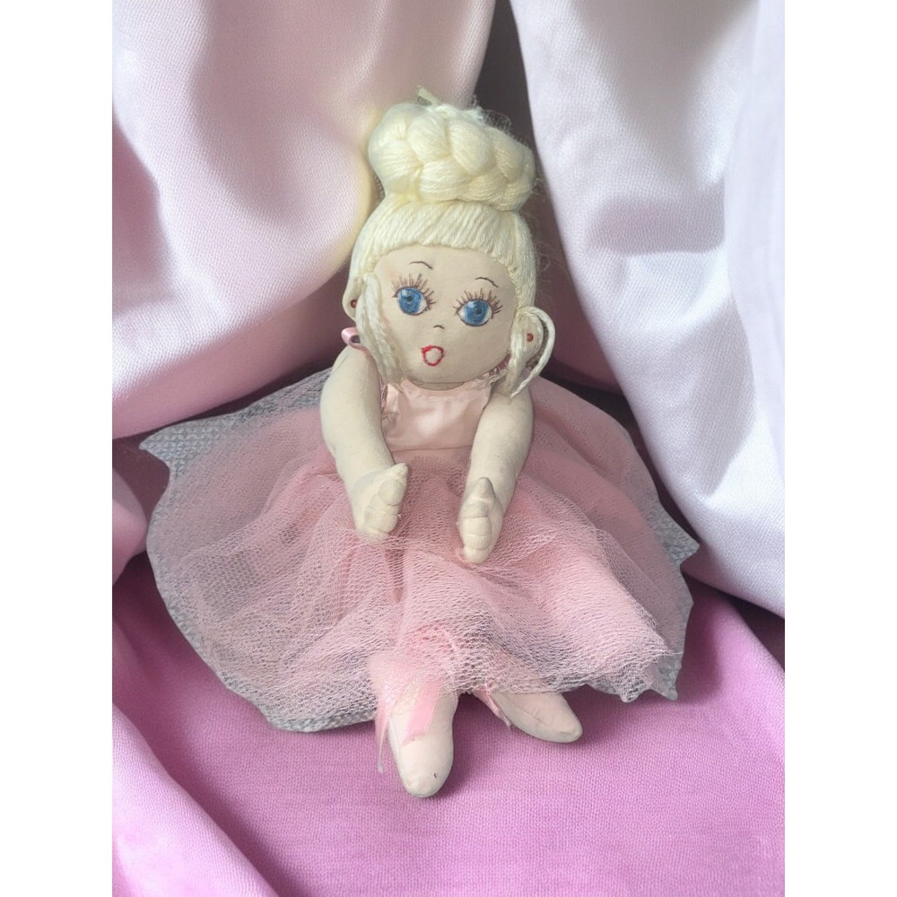 Unbranded Ballerina Cloth Doll Kids 25" Pink Good Handmade Vintage Style Plush